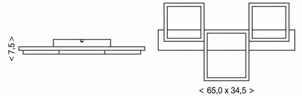 BRILAGI - Plafoniera LED PLANK 30W/230V 4000K 34,5x65 cm, legno