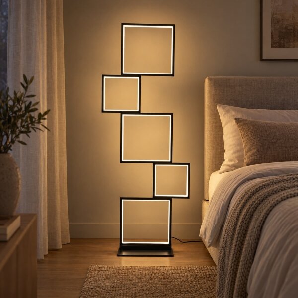 BRILAGI - Lampada da terra SHIFT LED/36W/230V 4000K 123 cm nera