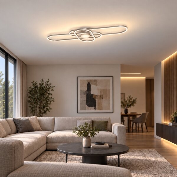 BRILAGI - Lampada da soffitto LED dimmerabile APOLLO LED/58W/230V 43,2x101,2 cm cromo + telecomando