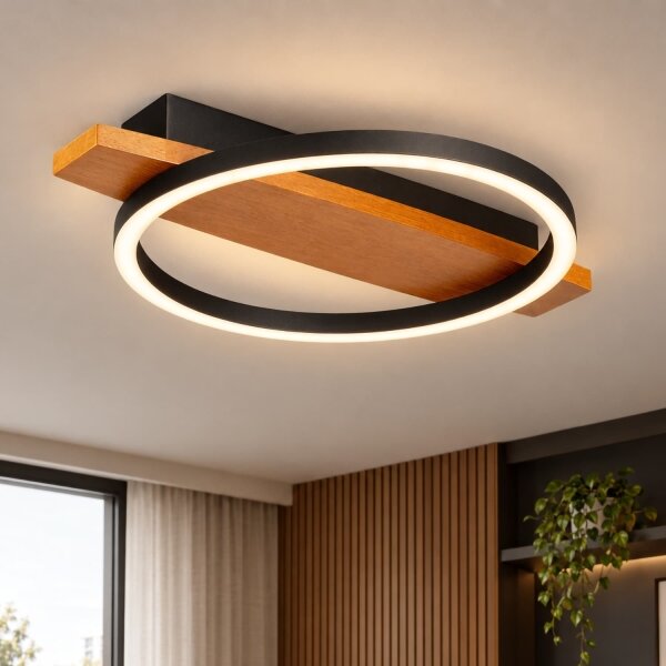 BRILAGI - Plafoniera LED PLANK 16W 230V 4000K 30x40 cm, finitura in legno