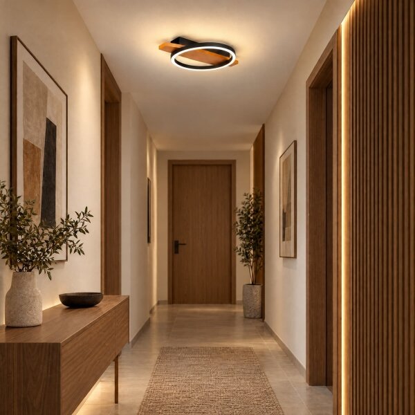 BRILAGI - Plafoniera LED PLANK 16W 230V 4000K 30x40 cm, finitura in legno