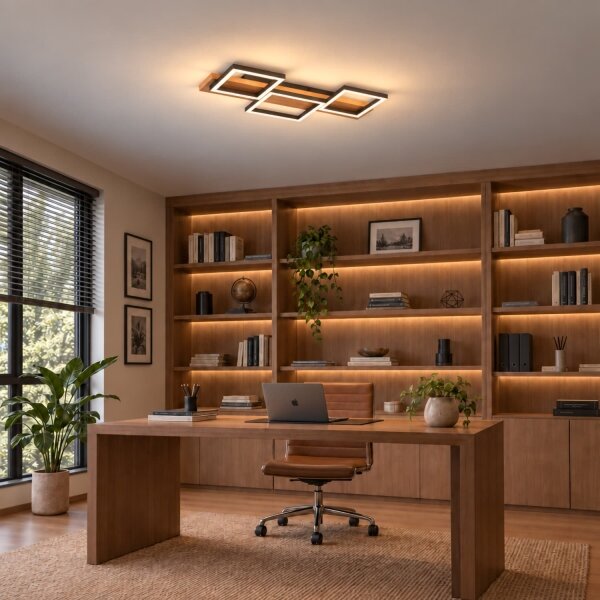 BRILAGI - Plafoniera LED PLANK 30W/230V 4000K 34,5x65 cm, legno