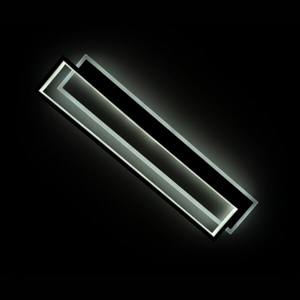 BRILAGI - Plafoniera LED dimmerabile OUTLINE LED/66W/230V 15x60 cm bianco/nero + telecomando