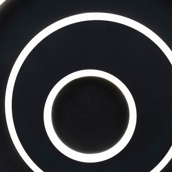 BRILAGI - Plafoniera LED dimmerabile IRIS LED/83W/230V 46x50 cm nera + telecomando