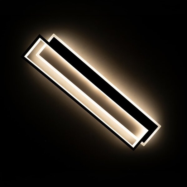 BRILAGI - Plafoniera LED dimmerabile OUTLINE LED/66W/230V 15x60 cm bianco/nero + telecomando