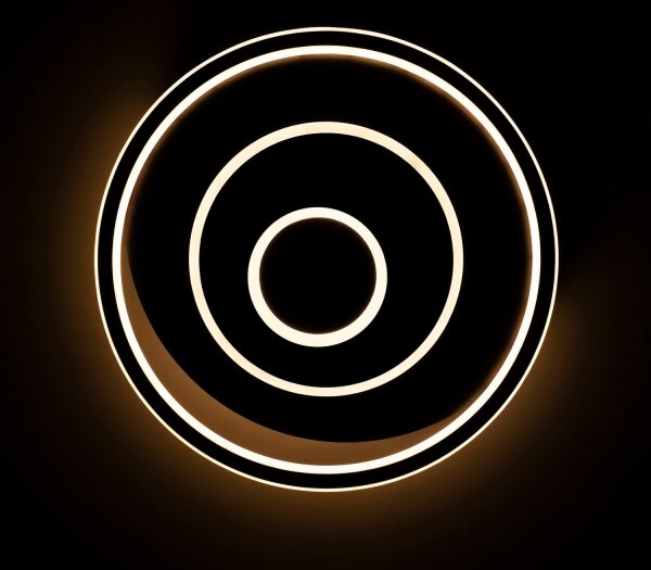 BRILAGI - Plafoniera LED dimmerabile IRIS LED/83W/230V 46x50 cm nera + telecomando