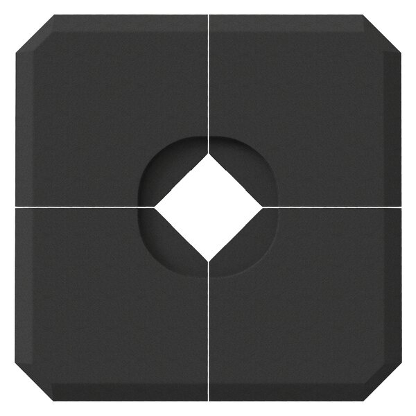 Outsunny Base per Ombrellone a Braccio da 4 Pezzi Riempibile con Acqua o Sabbia per Basi a Croce da 100x100cm, Nero|Aosom