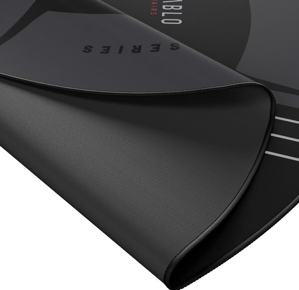 Tappetino salvapavimento antiscivolo per sedia gaming, nero-grigio
