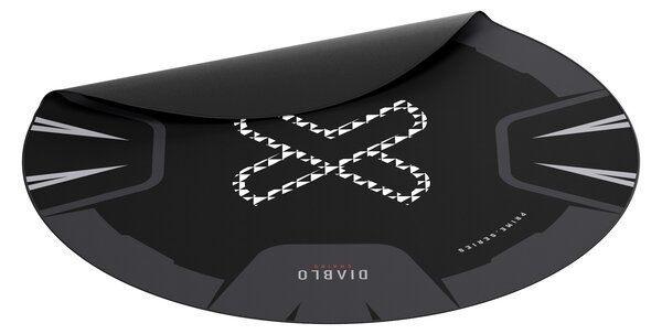 Tappetino salvapavimento antiscivolo per sedia gaming, nero-bianco