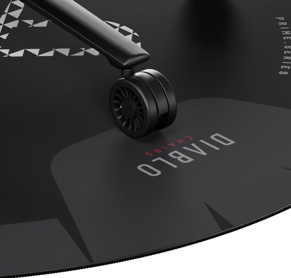 Tappetino salvapavimento antiscivolo per sedia gaming, nero-bianco