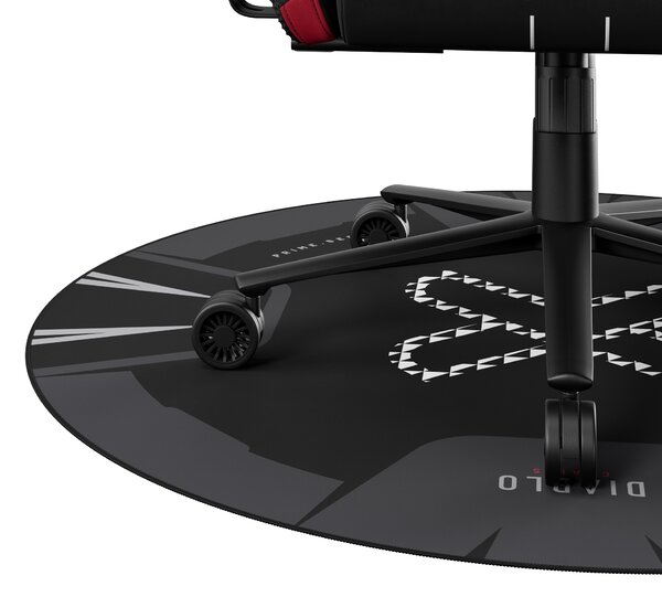 Tappetino salvapavimento antiscivolo per sedia gaming, nero-bianco