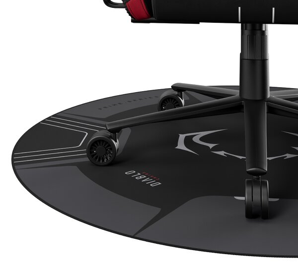 Tappetino salvapavimento antiscivolo per sedia gaming, nero-grigio