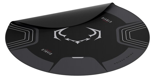 Tappetino salvapavimento antiscivolo per sedia gaming, nero-grigio