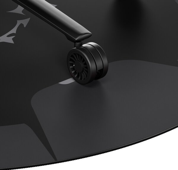 Tappetino salvapavimento antiscivolo per sedia gaming, nero-grigio