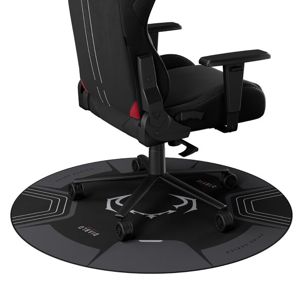Tappetino salvapavimento antiscivolo per sedia gaming, nero-grigio