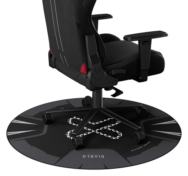Tappetino salvapavimento antiscivolo per sedia gaming, nero-bianco