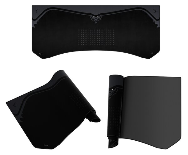 Grande tappetino gaming da scrivania, nero, 120x52 cm: Diablo X-Forge Burned Black