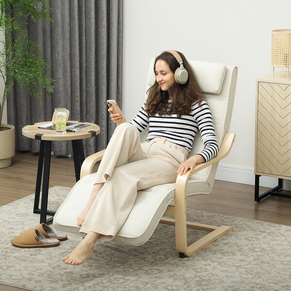 HOMCOM Poltrona Relax Riscaldante e Massaggiante con Poggiapiedi Regolabile e Telecomando, 67x95x101 cm, Crema | Aosom Italy