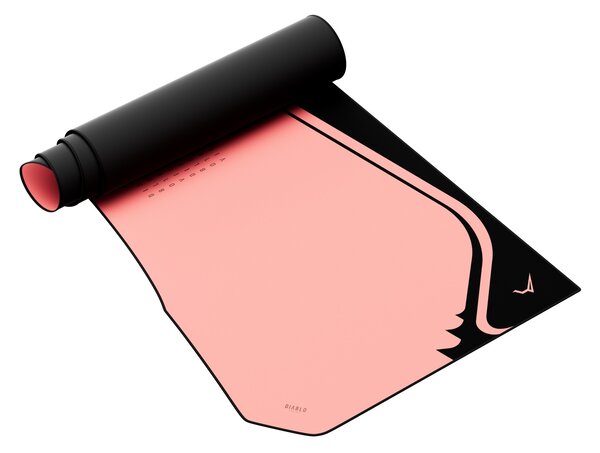 Grande tappetino gaming da scrivania, rosa, 120x52 cm: Diablo X-Forge Akira Pink