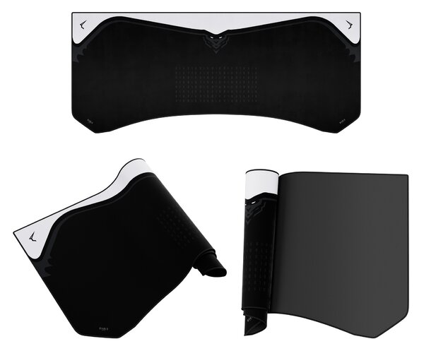 Grande tappetino gaming da scrivania, nero e grigio, 120x52 cm: Diablo X-Forge Black Nightwolf Moon