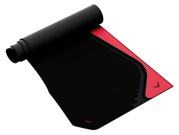 Grande tappetino gaming da scrivania, nero e rosso, 120x52 cm: Diablo X-Forge Black Bloody Mary