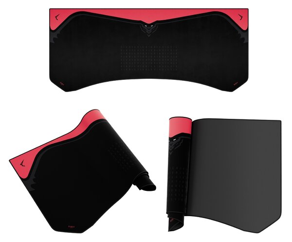 Grande tappetino gaming da scrivania, nero e rosso, 120x52 cm: Diablo X-Forge Black Bloody Mary