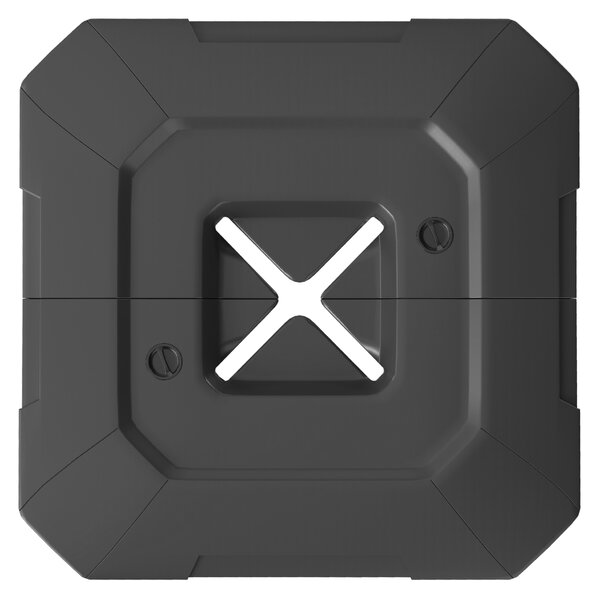 Outsunny Set 2 Pesi Base per Ombrellone a Sbalzo in HDPE Riempibili fino a 105 kg, 101x101x12cm, Nero | Aosom Italy