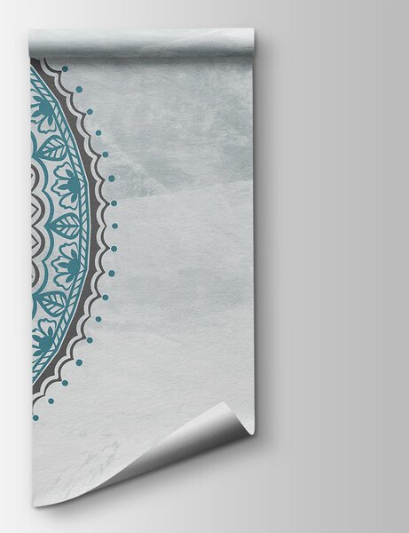 Carta da parati Un mandala blu e grigio, Carta da parati Texture, Carta da parati popolare, u98495v2 - Tapeko.it
