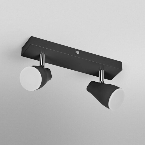 OSRAM Faretto da soffitto PEAR, nero, a 2 luci, GU10-LED 2.700 K PEAR, Nero, Plastica
