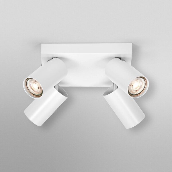 OSRAM Faretto da soffitto OCTAGON PLATE, bianco, a 4 luci, GU10-LED, 927 dimmerabile, Bianco / Opale, Soggiorno / Sala da pranzo, Metallo, Moderno
