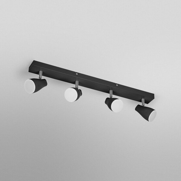 OSRAM Faretto da soffitto PEAR, nero, a 4 luci, GU10-LED 2.700 K PEAR, Nero, Plastica