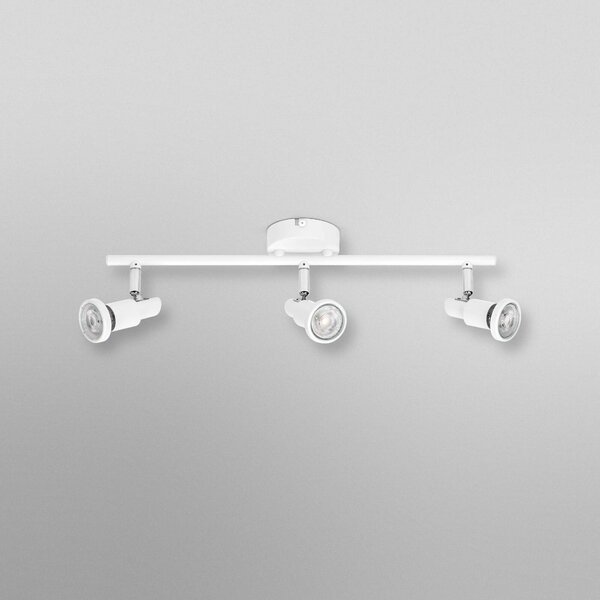 OSRAM Faretto da soffitto OSRAM, bianco, a 3 luci, metallo, GU10-LED 927 dimmerabile, dimmerabile, Bianco / Opale, Metallo