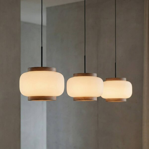 Lampada a sospensione Shiro Quitani, dimmerabile, Bianco / Opale, Soggiorno / Sala da pranzo, Vetro, Design, Lampada a sospensione