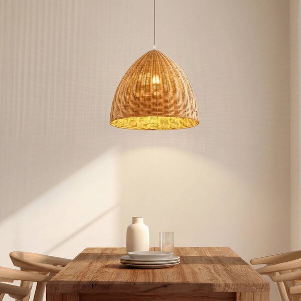 Lampada a sospensione Laverne Lindby, dimmerabile, Legno chiaro, Soggiorno / Sala da pranzo, Legno, Scandinavo, Lampada a sospensione