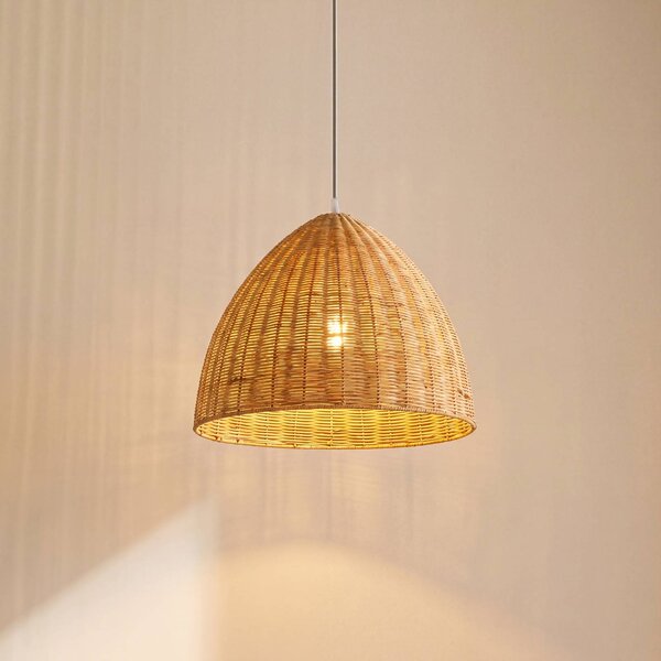 Lampada a sospensione Laverne Lindby, dimmerabile, Legno chiaro, Soggiorno / Sala da pranzo, Legno, Scandinavo, Lampada a sospensione