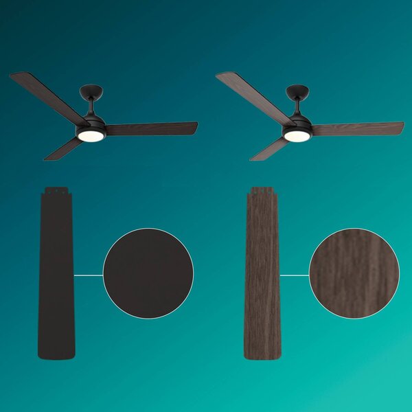 Philips Ventilatore da soffitto LED Civx, nero/marrone, CC, silenzioso dimmerabile, Marrone / Ruggine, Soggiorno / Sala da pranzo, Metallo, Vintage