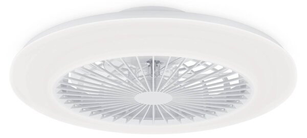 Philips Ventilatore da soffitto LED Amigo, bianco, 58 cm, CCT, DC dimmerabile, Bianco / Opale, Soggiorno / Sala da pranzo, Plastica, Moderno