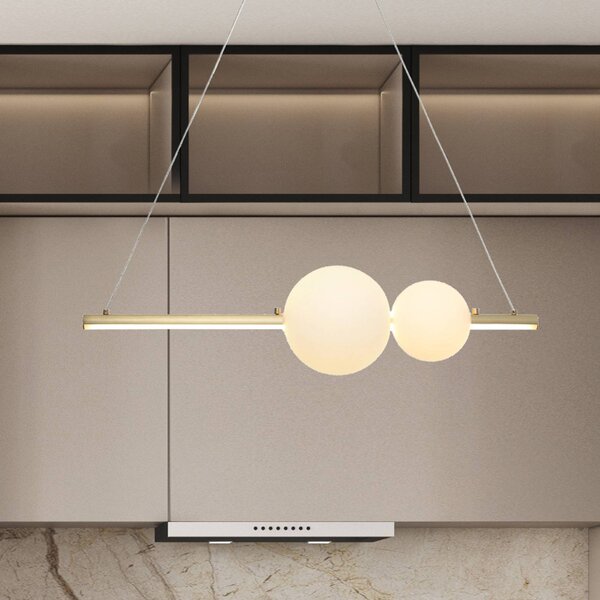 Zambelis Lampada a sospensione 22108, dimmerabile, Ottone / Oro, Soggiorno / Sala da pranzo, Alluminio, Moderno, Lampada a sospensione