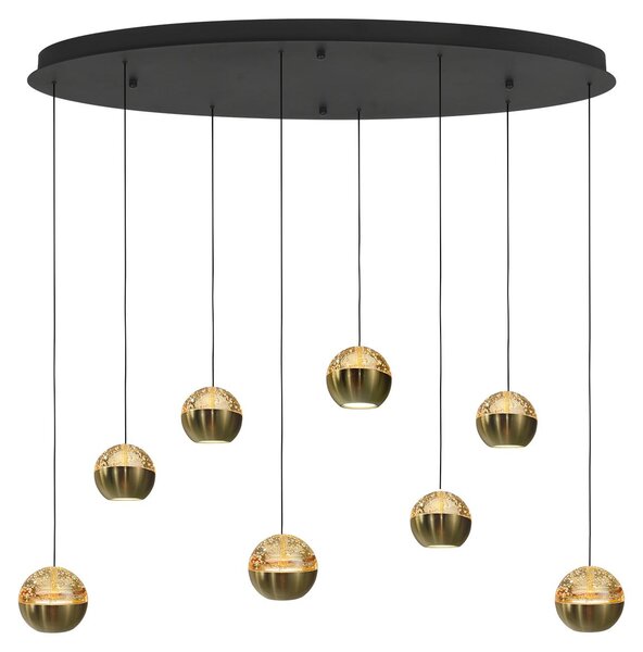 Steinhauer Exclusive - lampada a sospensione - BELLUNO - ottone - vetro metallo - lampada di design - LED - 4591ME