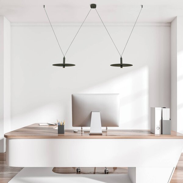 Zambelis Lampada a sospensione 23227, Nero, Soggiorno / Sala da pranzo, Alluminio, Moderno, Lampada a sospensione