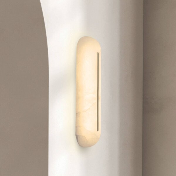 Zambelis Applique da parete 2546, dimmerabile, Bianco / Opale, Soggiorno / Sala da pranzo, Pietra, Applique