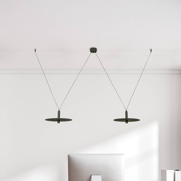 Zambelis Lampada a sospensione 23227, Nero, Soggiorno / Sala da pranzo, Alluminio, Moderno, Lampada a sospensione