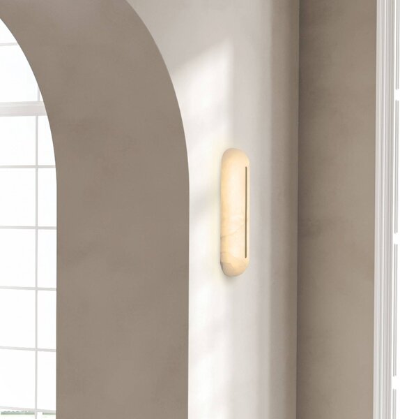 Zambelis Applique da parete 2546, dimmerabile, Bianco / Opale, Soggiorno / Sala da pranzo, Pietra, Applique
