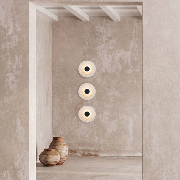 Zambelis Applique da parete 2551, Bianco / Opale, Soggiorno / Sala da pranzo, Pietra, Applique