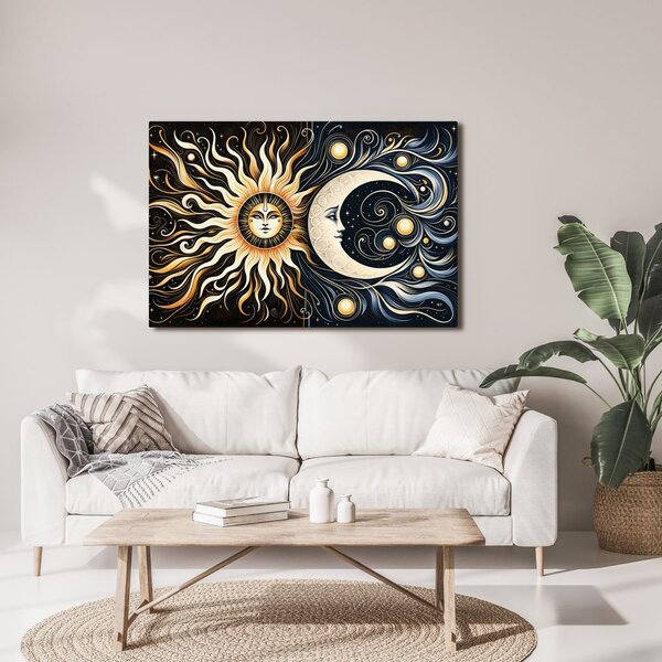 Quadro su tela – Sole e luna