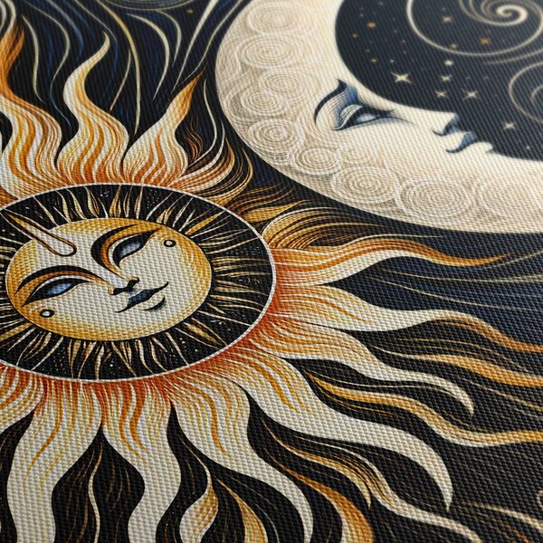 Quadro su tela – Sole e luna