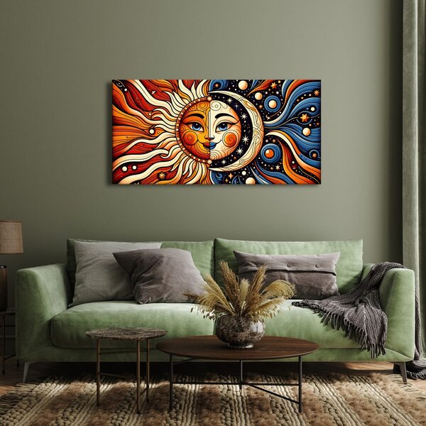 Quadro su tela – Volto solare e lunare