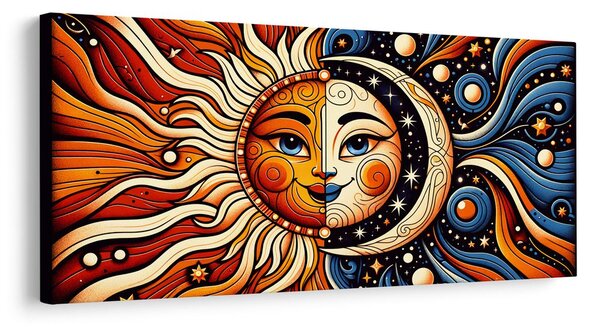 Quadro su tela – Volto solare e lunare