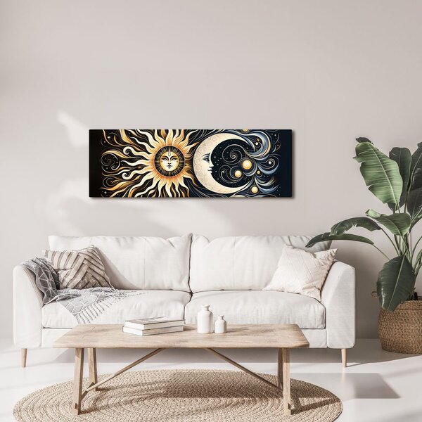 Quadro su tela – Simbolo solare e lunare