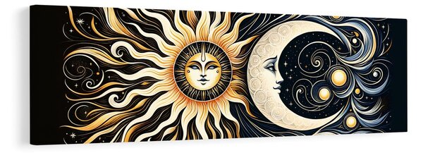 Quadro su tela – Simbolo solare e lunare
